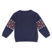 Load image into Gallery viewer, Fair Isle Raglan Sleeve Baby Pullover Sweater (Organic)