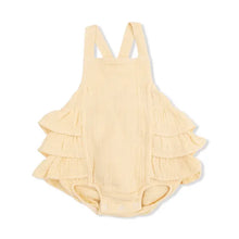 Load image into Gallery viewer, Solid Muslin Italian Straw - Ruffle Sunsuit