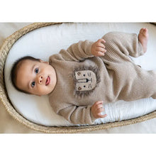 Load image into Gallery viewer, Lion Applique Chunky Sweater Knit Baby Jumpsuit (Organic)
