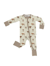 Load image into Gallery viewer, Longhorn Cows - Convertible Zip Pajamas
