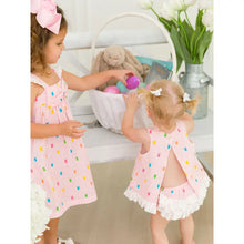 Load image into Gallery viewer, Baby Girls Pink Bunny Stripe Cotton Gauze Swing Top and Bloomer Set