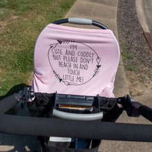 Load image into Gallery viewer, Pink No Touching Baby Car Seat Cover