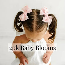 Load image into Gallery viewer, Baby Bling® 2-Pack Baby Bloom hair bow clips