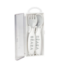Load image into Gallery viewer, Beaba Second Stage Ergonomic Cutlery -Cloudy-