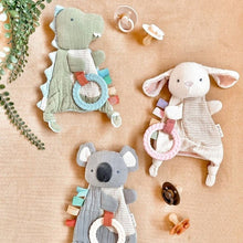 Load image into Gallery viewer, Bitzy crinckle sensory toy with teether- Bunny