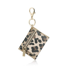 Load image into Gallery viewer, Itzy Mini Wallet™ Card Holder and Key Chain Charm (Leopard)