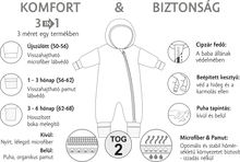 Load image into Gallery viewer, Baby overalls: lined + cotton (TOG 2)