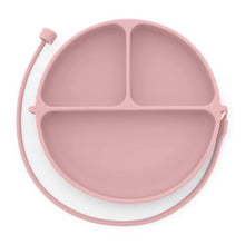Load image into Gallery viewer, DropLess Plate: Silicone Suction Plate + Utensil Attachment (Pink)