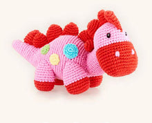 Load image into Gallery viewer, Green steggy dinosaur rattle