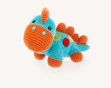 Load image into Gallery viewer, Green steggy dinosaur rattle