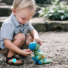 Load image into Gallery viewer, Green steggy dinosaur rattle