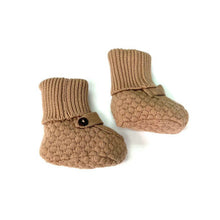Load image into Gallery viewer, Milan Earthy Sweater Knit Baby Booties-Earth Brown