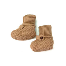 Load image into Gallery viewer, Milan Earthy Sweater Knit Baby Booties-Earth Brown