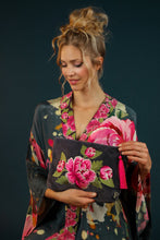 Load image into Gallery viewer, Painted Peony velvet zip pouch