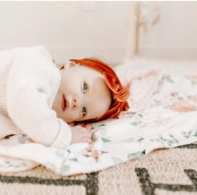 Load image into Gallery viewer, Premium baby and toddler blanket-peach floral