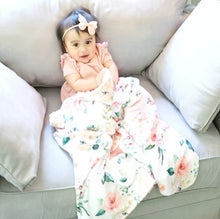 Load image into Gallery viewer, Premium baby and toddler blanket-peach floral