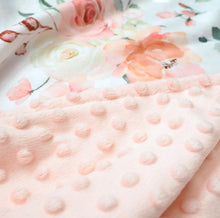 Load image into Gallery viewer, Premium baby and toddler blanket-peach floral