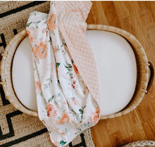 Load image into Gallery viewer, Premium baby and toddler blanket-peach floral