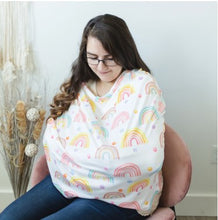 Load image into Gallery viewer, Rainbow infant car seat /nursing cover