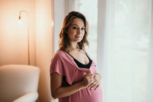 Load image into Gallery viewer, Three little tots maternity labor gown - Rose
