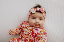 Load image into Gallery viewer, Three little tots- wild floral knotted gown with bow