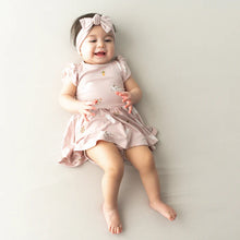 Load image into Gallery viewer, Kyte Baby Twirl Bodysuit Dress in Blush Rabbit