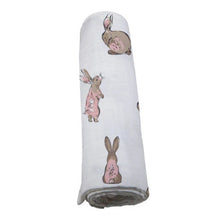Load image into Gallery viewer, Powder Pink Bunnies Swaddle