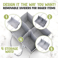 Load image into Gallery viewer, ORIGINAL 2.0 DIAPER CADDY (Stone Gray)