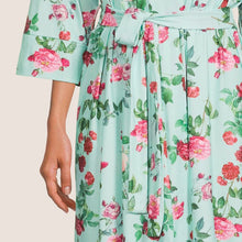Load image into Gallery viewer, Teal rose mommy robe