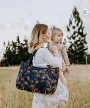 Load image into Gallery viewer, Tote Nappy bag -botanical navy
