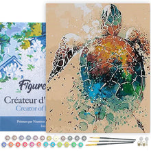 Load image into Gallery viewer, Paint by numbers Framed - Turtle Design
