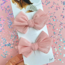 Load image into Gallery viewer, Baby Bling® 2-Pack Baby Bloom hair bow clips