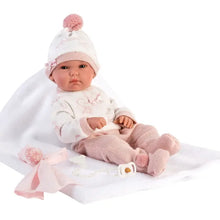 Load image into Gallery viewer, 13.8" Anatomically-Correct Newborn Brandy with Blanket