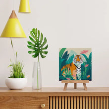 Load image into Gallery viewer, Mini Paint by numbers framed - Tropical Bengal Tiger
