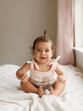 Load image into Gallery viewer, Organic Appliqué Bodysuit in Bicycle (0-3m)
