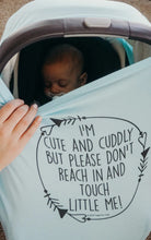 Load image into Gallery viewer, Three little tots- blue car seat cover