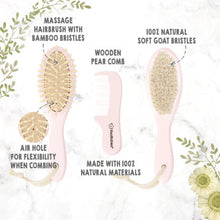 Load image into Gallery viewer, KeaBabies Baby Hair Brush and Comb Set- Blush