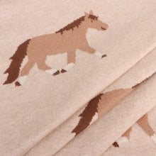 Load image into Gallery viewer, Pony Snuggles - Organic Cotton Jacquard Knit Baby Blanket