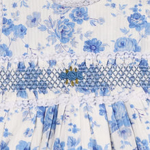 Load image into Gallery viewer, Ellison Rose Floral Smocked Baby Dress + Bloomer (Organic)