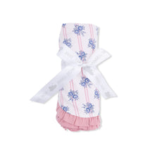 Load image into Gallery viewer, Stripe Dot Roses - Ruffle Blanket