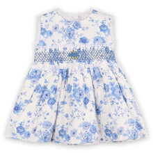 Load image into Gallery viewer, Ellison Rose Floral Smocked Baby Dress + Bloomer (Organic)
