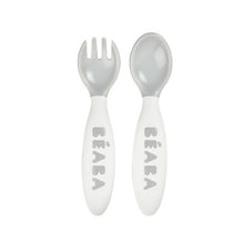 Load image into Gallery viewer, Beaba Second Stage Ergonomic Cutlery -Cloudy-