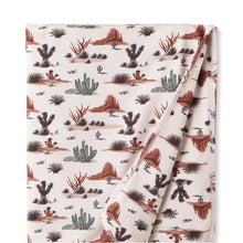 Load image into Gallery viewer, Cactus Trails Baby Stroller Blanket – Soft Bamboo Southwest