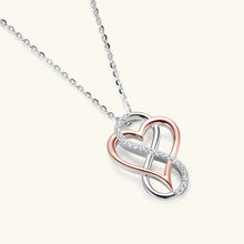 Load image into Gallery viewer, Moissanite Infinity Heart Necklace in 925 Sterling Silver