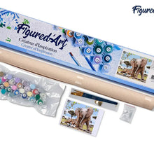 Load image into Gallery viewer, Paint by numbers - Elephant & Giraffe friends