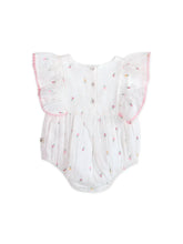 Load image into Gallery viewer, Margot Flower Baby Romper + Headband (Organic)