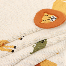 Load image into Gallery viewer, Savannah Safari - 3D Jacquard Sweater Knit Baby Blankets (Organic Cotton)