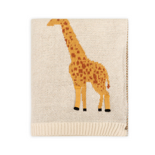 Load image into Gallery viewer, Savannah Safari - 3D Jacquard Sweater Knit Baby Blankets (Organic Cotton)