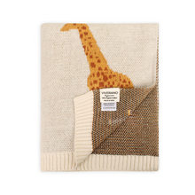 Load image into Gallery viewer, Savannah Safari - 3D Jacquard Sweater Knit Baby Blankets (Organic Cotton)