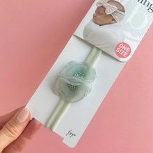 Load image into Gallery viewer, Baby Bling® Flower Skinny soft nylon headband (Magnolia Willow)